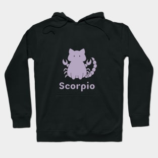 Scorpio Cat Zodiac Sign with Text Hoodie